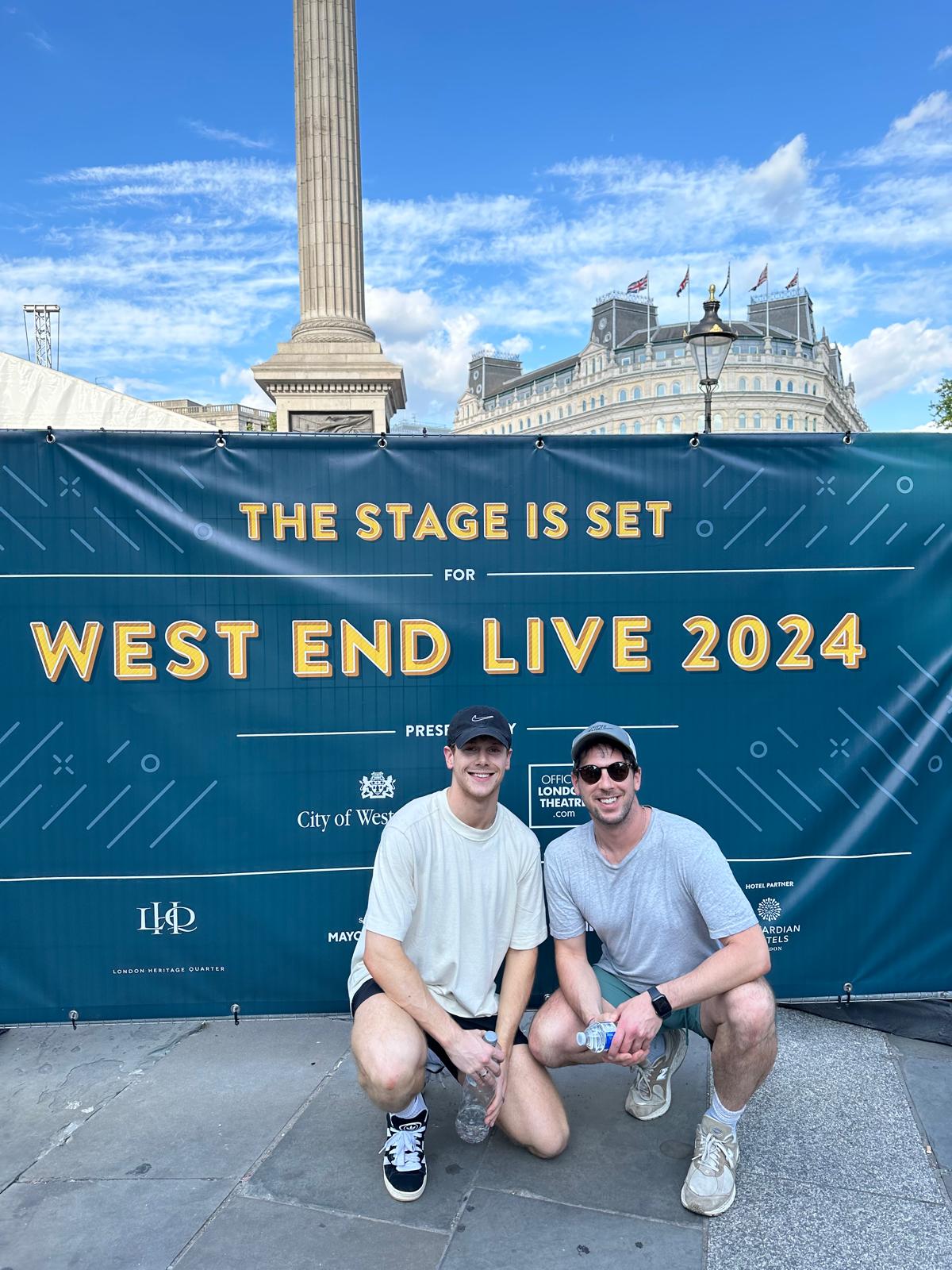 John-Paul with a fellow performer at West End Live 2024